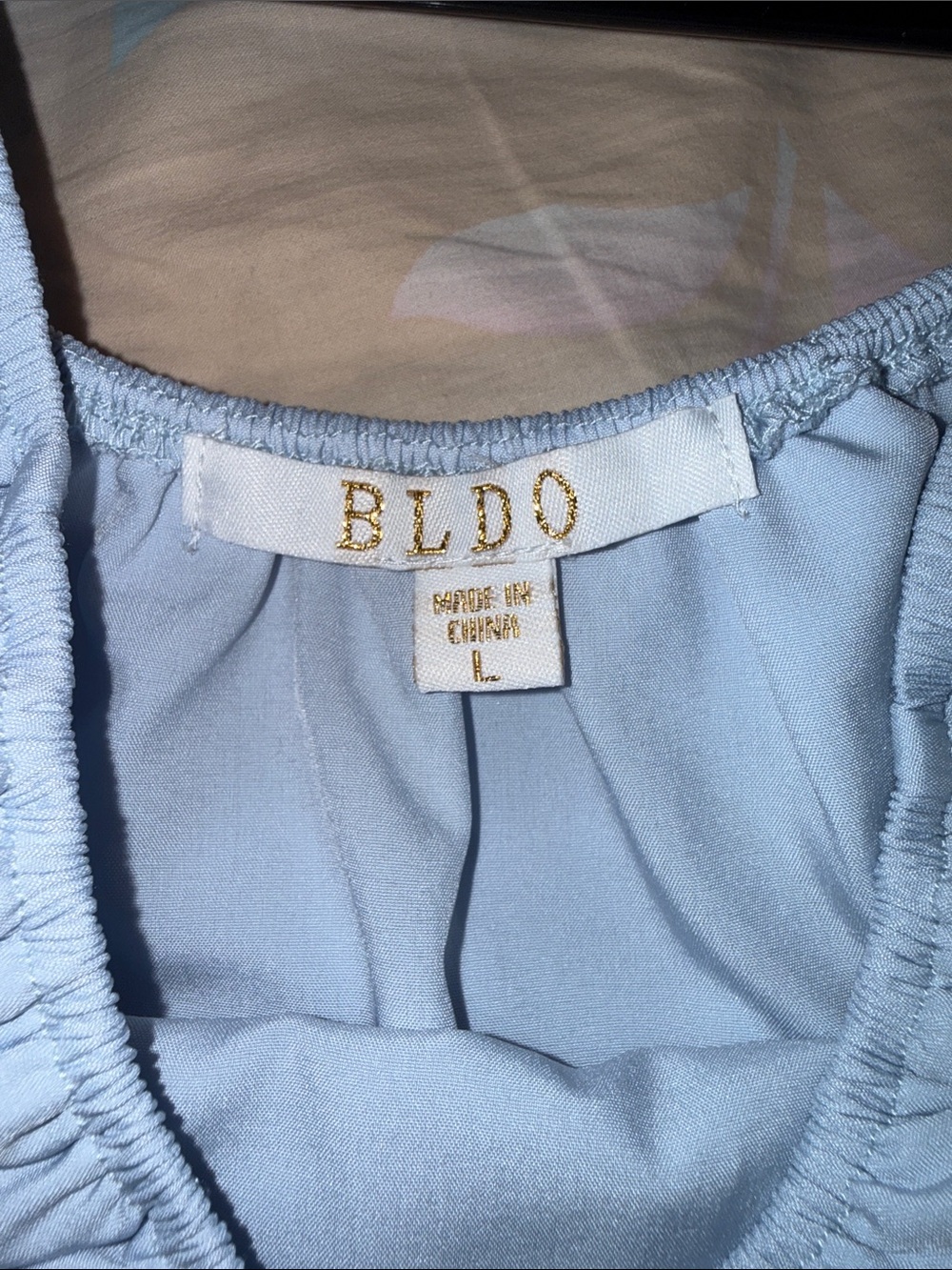 Sky Blue Ruffle Off-Shoulder Blouse - Picture 2 of 2